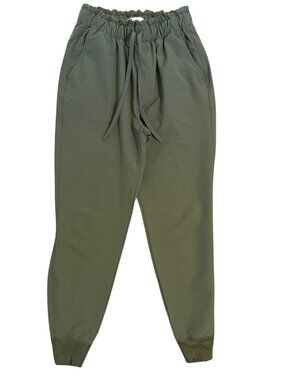 Abercrombie & Fitch Olive Green Paperbag Waist Jogger Pants Size XS